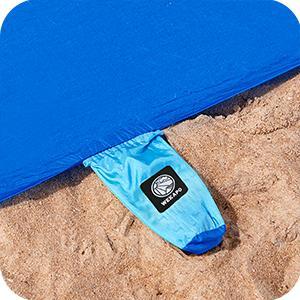 Extra Large Lightweight Durable <strong>Beach</strong> Blanket <strong>Mat</strong> With 6 Stakes <strong>4</strong> Corner Pockets Sand Proof and Quick Drying for Camping - Product Image 3