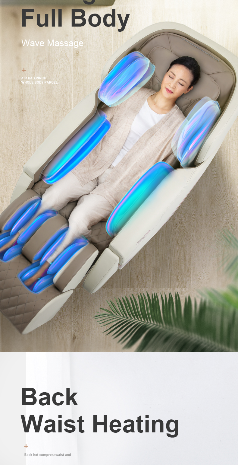 Jare V8 Luxury Automatic Shiatsu Kneading Cheap New Design Electric Zero Gravity Heated Home Body Care 4D Massage Chair