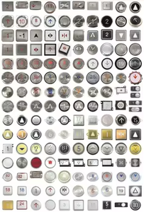 Modern stil multdurable dayanıklı 34mm çap paslanmaz çelik çerçeve asansör kontrol paneli düğmeleri COP düğmesi - Product Image 5