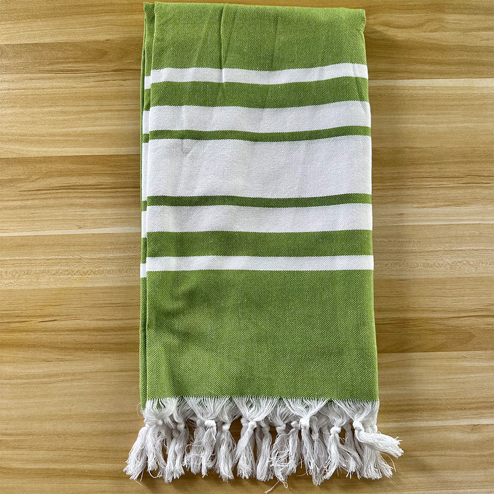 Turchese a righe larghe - verde oliva