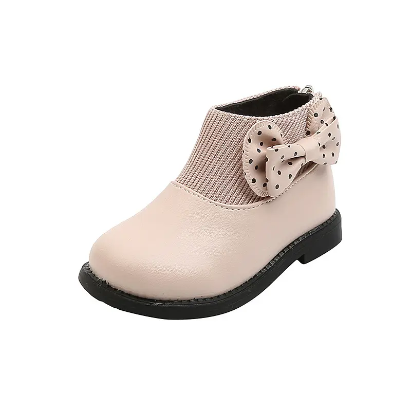 New Fashion Cheap Wholesale Plus Velvet Warm Non-slip Winter Knit Boots For Girl Kids