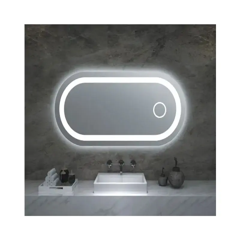 बाथरूम के लिए प्रकाश के साथ स्मार्ट टच आधारित स्क्रीन मेकअप मिरर