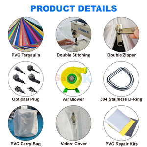 Sayok 10x20 mét trắng bạt PVC mái hiên gian hàng Inflatable Cube lều cho tổ chức sự kiện 200 người - Product Image 5