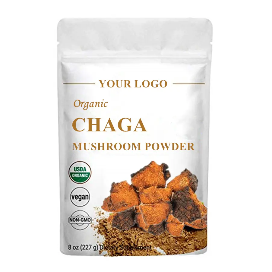 Gezond Voedsel Grondstof Chaga Champignon Extract 30% ~ 50% Polysacchariden Chaga Champignonpoeder Capsules