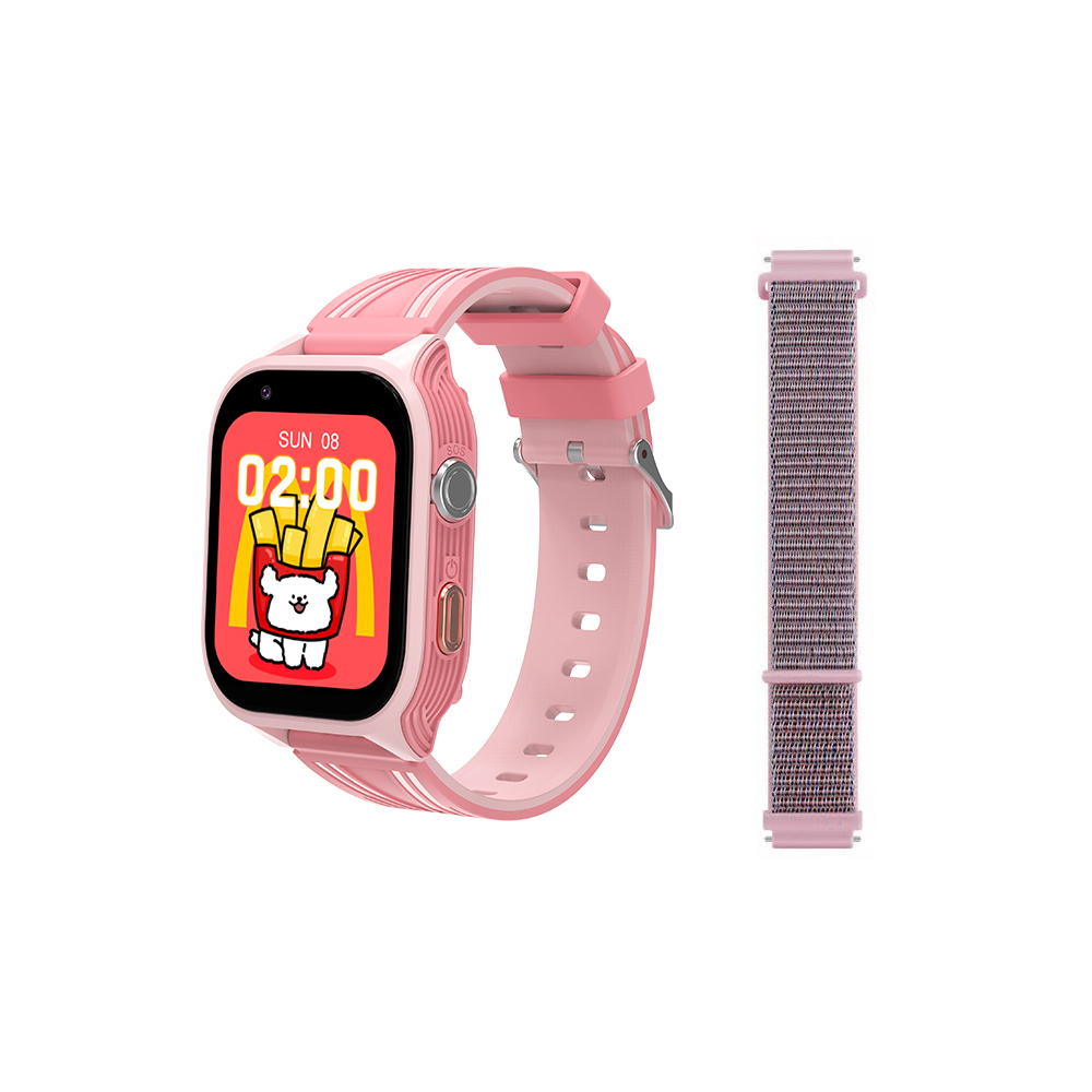 Conjunto combinado de reloj rosa claro