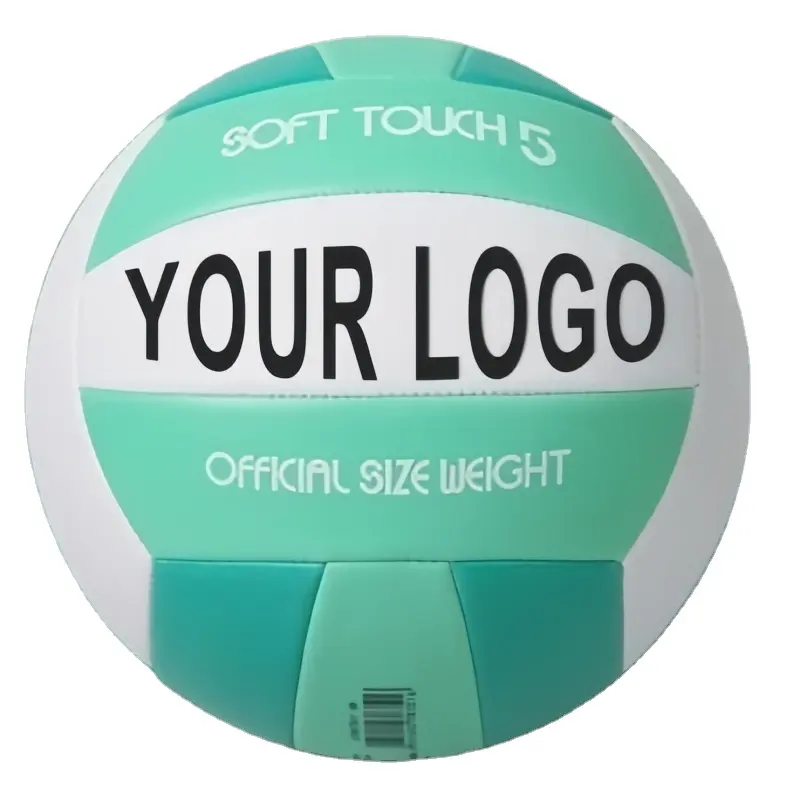 Pelota de voleibol de playa con logotipo de color personalizado para interiores, suministro del fabricante, tamaño oficial, peso