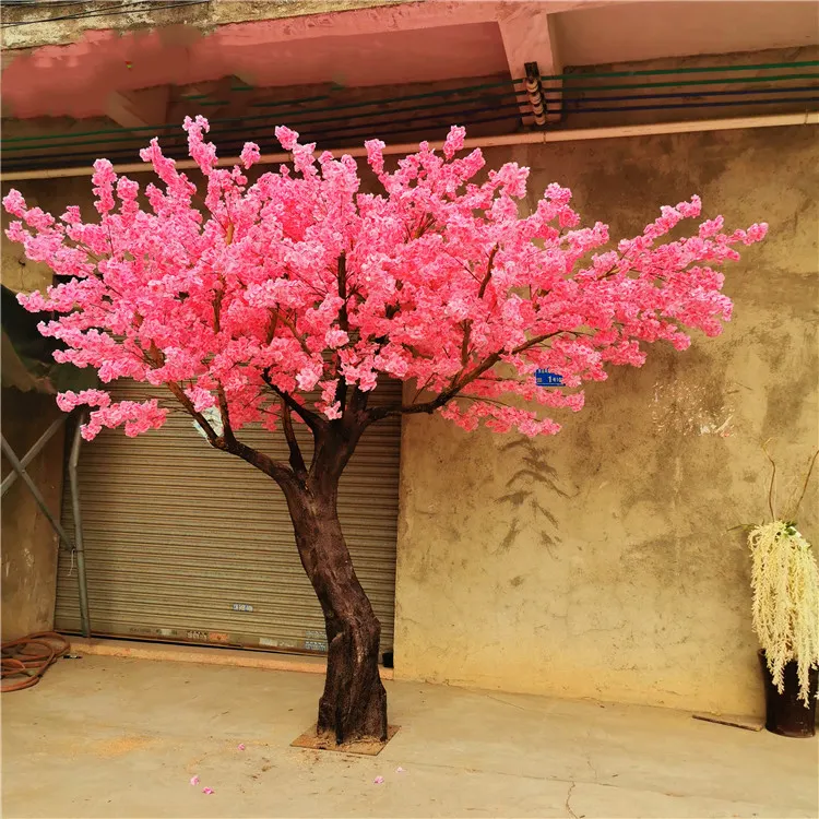 Customized Size luxury Fiberglass Artificial sakura Trees backdrop for Landscape wedding Decoration Plant Type