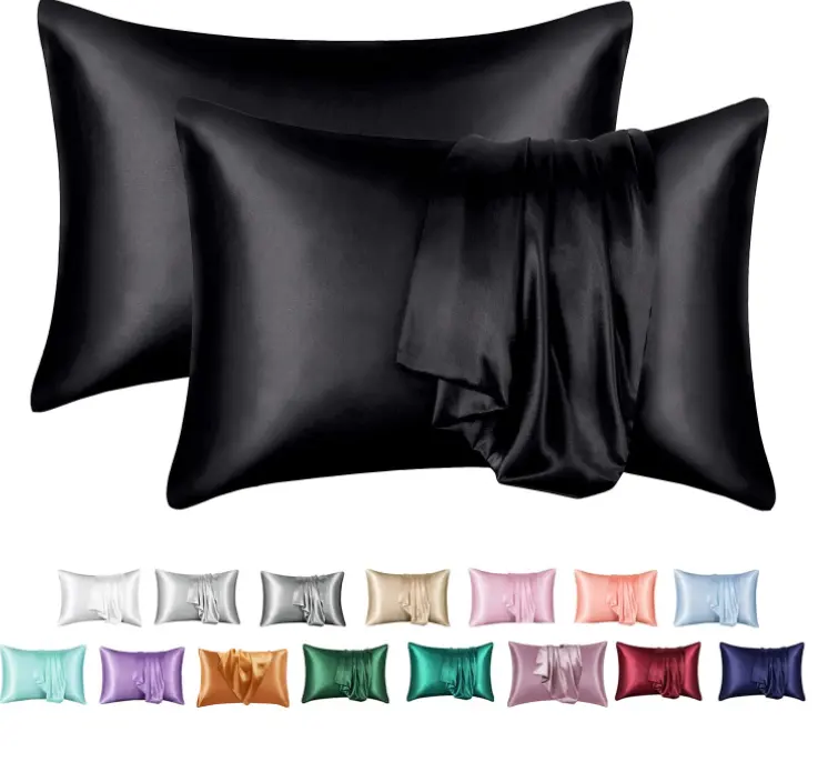 Fronha travesseiro de cetim personalizada, capa de travesseiro de cetim com fronha