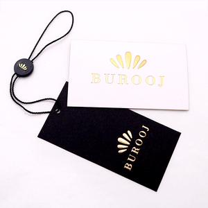 <strong>Custom</strong> Name Logo Brand <strong>Tags</strong> Black Cardboard Paper <strong>Tags</strong> Clothing Hang <strong>Tag</strong> With Black <strong>String</strong> - Product Image 6