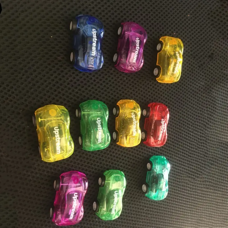 Logo personnalisé 5CM enfants petite voiture jouets en gros, mini voitures transparentes retirer jouets en plastique