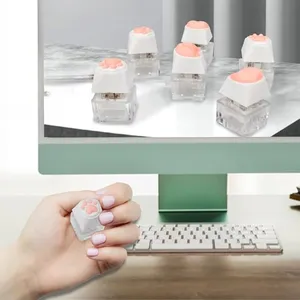 Keyboard Keychain Fidget Toy Cat's Paw Keycap Clicker Fidget <strong>Key</strong> Chain Decompression Toys Cute Cat's Paw Stress Relief Gifts - Product Image 4