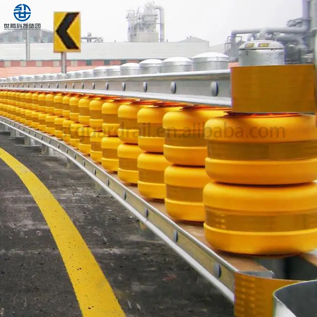 Prezzo di fabbrica barriera a rulli sistema di sicurezza del traffico barriera rotante di sicurezza autostradale in metallo barriera a rulli eva