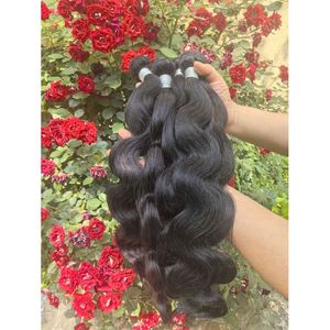 <strong>Human</strong> Weft Unprocessed <strong>Human</strong> Hairs Inches Cuticle Aligned <strong>Human</strong> Hair Raw Natural Body Wave Bundle - Product Image 3