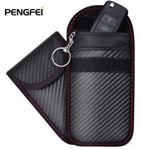 2024 chống trộm Keyless chìa khóa xe tín hiệu Blocker box với <span class=keywords><strong>Key</strong></span> Pouch RFID - Product Image 1