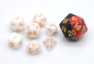 HS 10mm มินิหลายเหลี่ยม RPG ชุดลูกเต๋า D4-D20 DND บอร์ดเกมไม้อะคริลิคโลหะสำหรับเล่นบทบาทเล็ก - Product Image 2