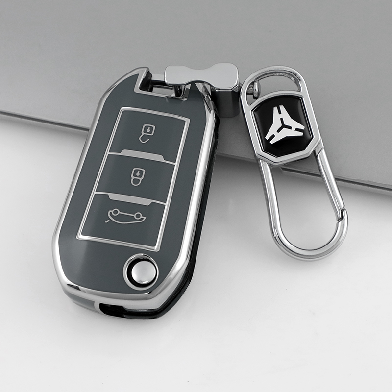 Gray + Key Ring