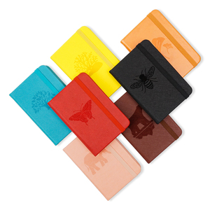 Academic A5 A6 Logo personalizzato tasca in pelle PU diario taccuino personalizzato fascia elastica con copertina rigida Budget Pocket <span class=keywords><strong>Notebook</strong></span>