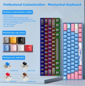 Fabricante personalizado 61 teclas Teclado mecánico con retroiluminación RGB teclado klavye Teclado mecánico para juegos para escritorio - Product Image 6