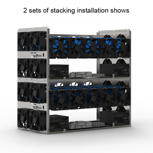 Yeni 2021 İstiflenebilir 6/8/10 GPU yuvaları açık hava raf bilgisayar Rig çerçeve çoklu sabit sürücü rafı anakart Disk şasi - Product Image 5
