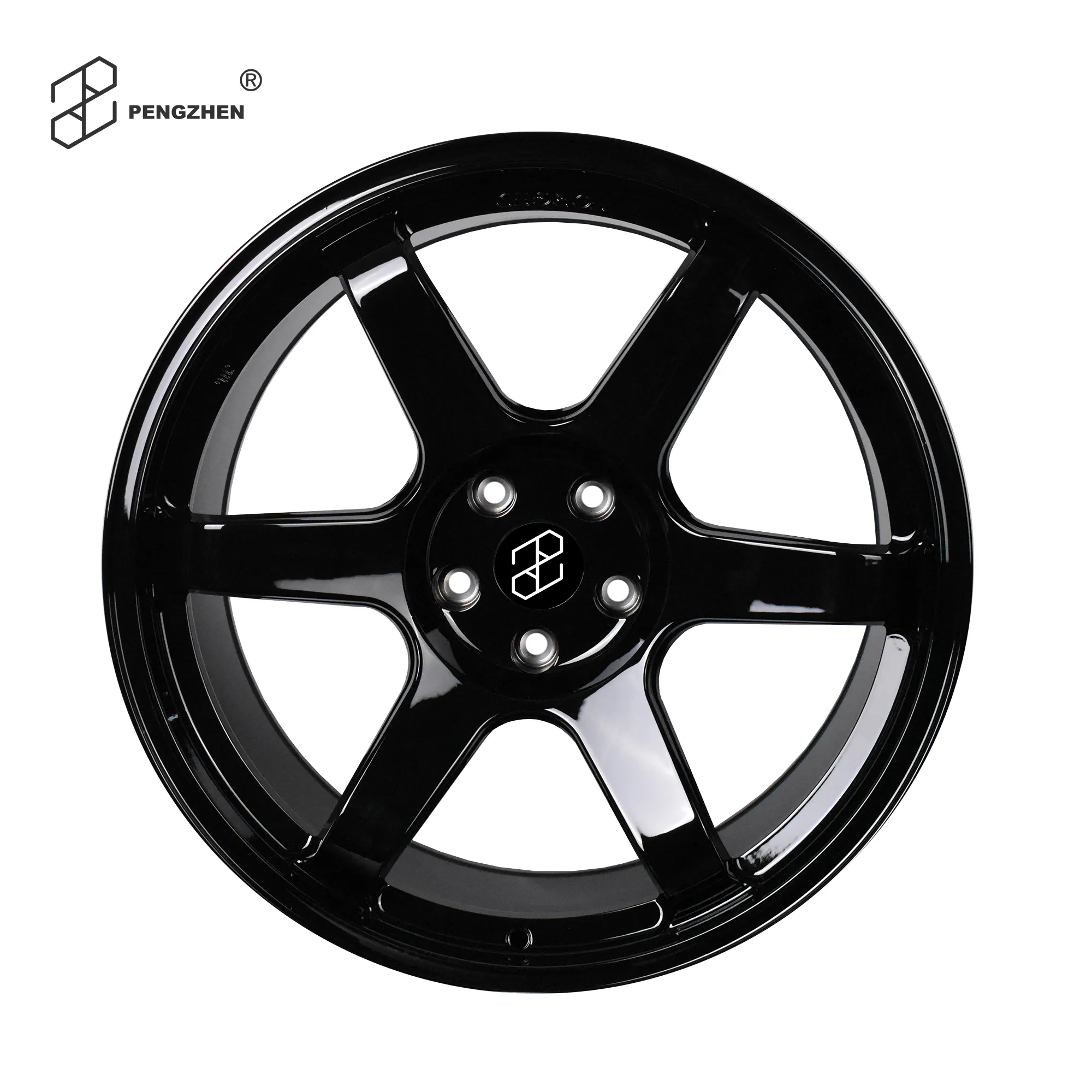 Pengzhen te37 stil 6 konuştu mavi gri tekerlek Hub 20 "5x114.3 Nissan GT-R için özel renk dövme jantlar