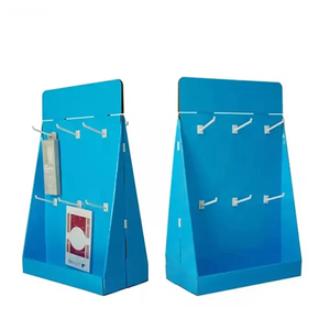 POP Custom Corrugated Cardboard Counter <strong>Display</strong> Unit POP Paper Peg <strong>Hooks</strong> <strong>Table</strong> <strong>Top</strong> <strong>Display</strong> - Product Image 2