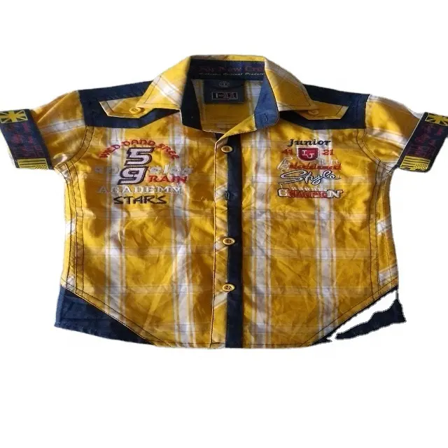 New Design Yellow Designer Shirt for Boys