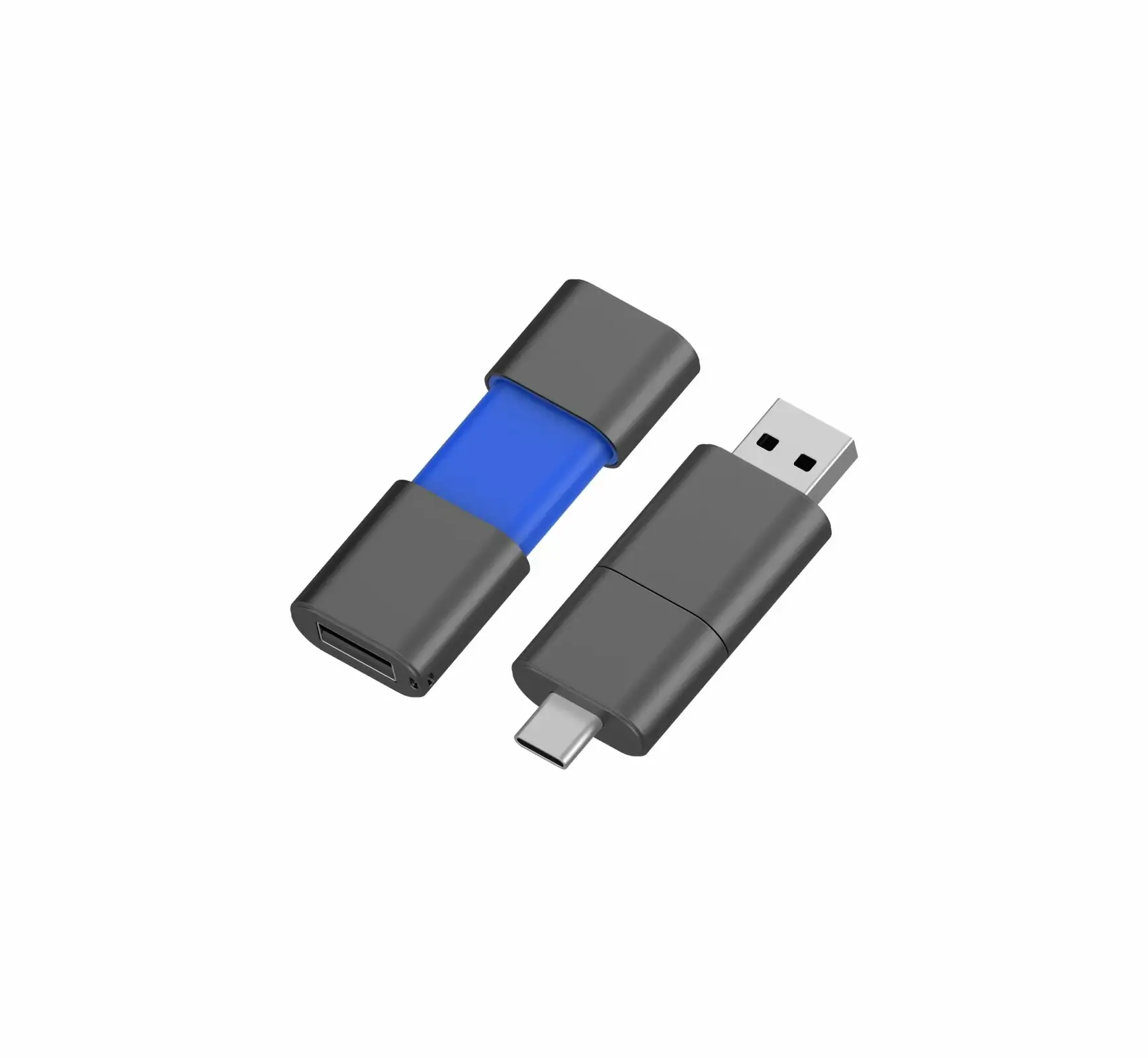 Unidade flash USB dois em um retrátil tipo C 32 GB para presente comercial compatível com disco U de telefone/computador