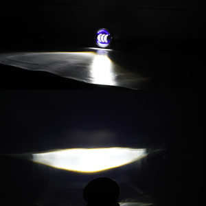 Pair 4.5 Inch 4-1/2&quot; Blue Halo <strong>LED</strong> Fog Passing Light Lamp for Motorcycle
