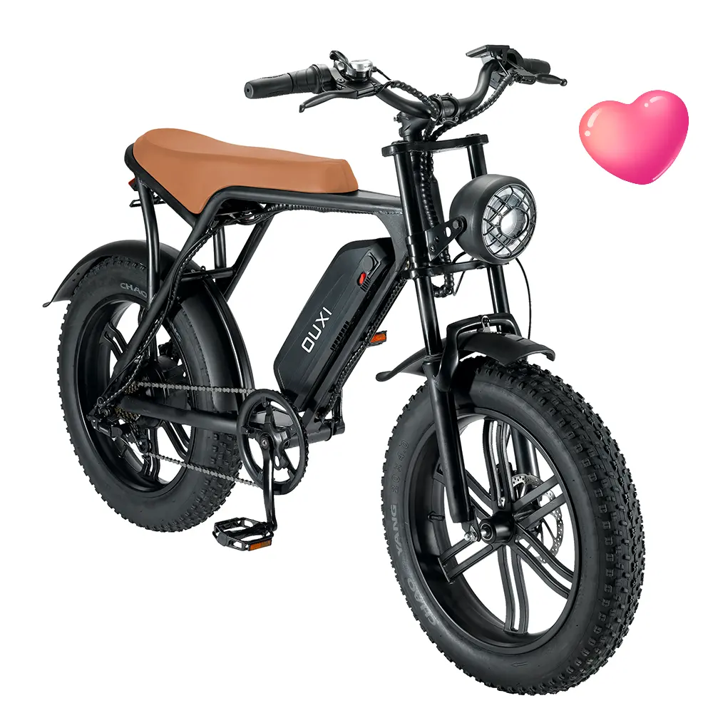 250W Phía Sau Trung Tâm Động Cơ 20 "26" Chất Béo Lốp E Xe Đạp Thành Phố Bãi Biển Cruiser Chopper Xe Đạp Điện Ouxi V8