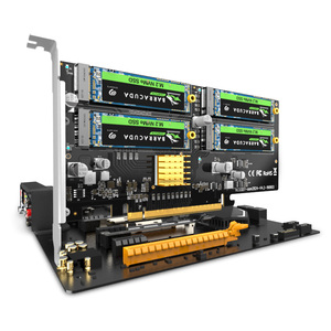 MAIWO PCIe 3.0 Gen3 X 4 to 4 X NVMe M.2 SSD Expansion Adapter Card With Full Bracket Profile <strong>Computer</strong> Hardware