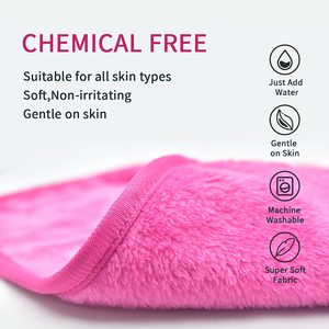 4 Count Microfiber Makeup Remover Cloths <strong>Fast</strong> <strong>Drying</strong> Reusable <strong>Face</strong> <strong>Towels</strong> for Women Soft Solid &amp; Square Round Patterns - Product Image 6