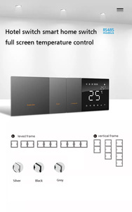 Schermo di tocco pieno di Condizionatore D'aria Centrale Programmabile Riscaldamento e Ventola Di Raffreddamento Unità di Zigbee Termostato - Product Image 6