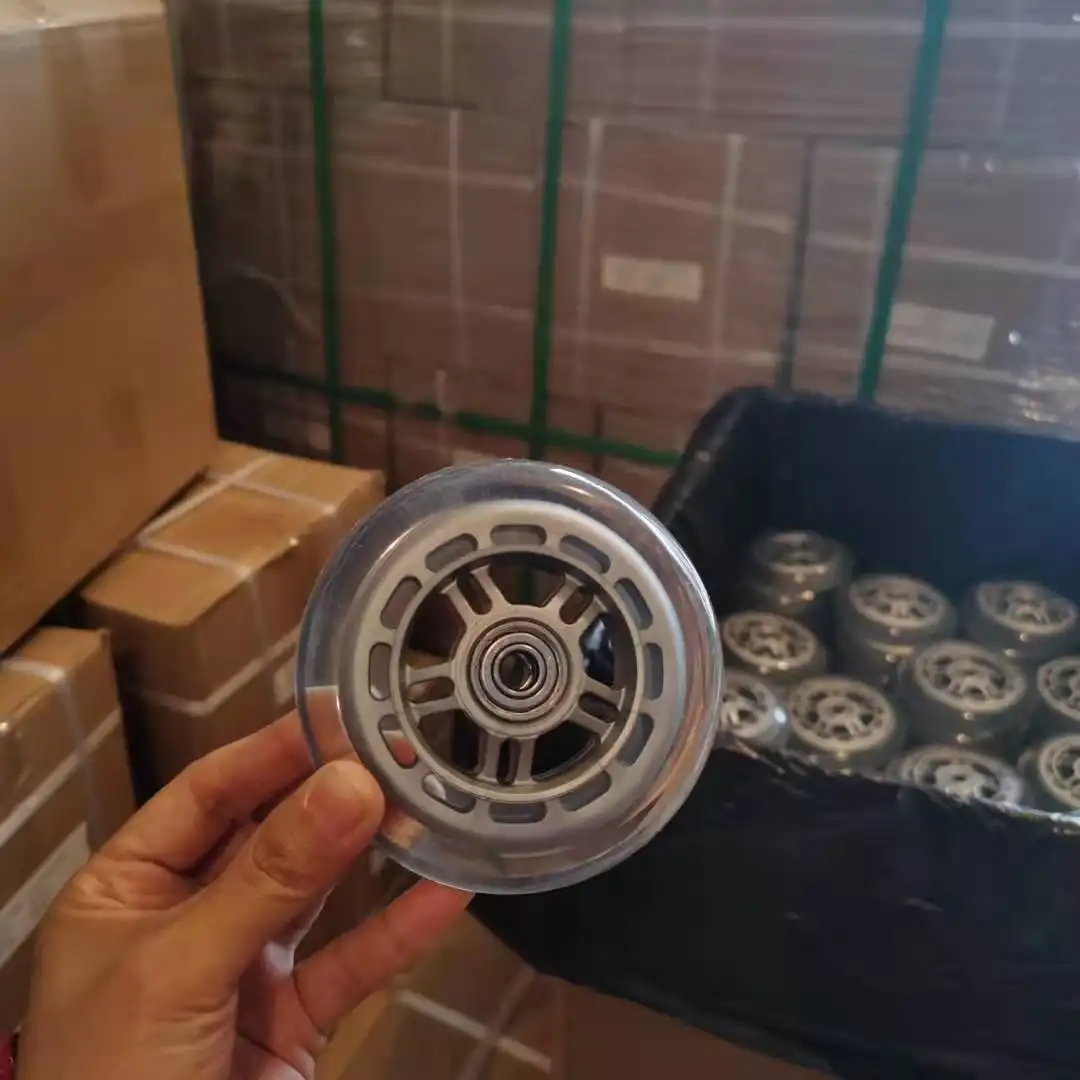100mm Wheel Diameter Transparent PU Clear Polyurethane 4'' Wheel For Furniture