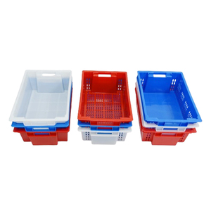 Caja de plástico de alta calidad para rotación, cajas apilables resistentes para apilamiento de carne congelada y refrigerada - Product Image 1