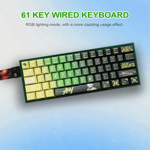 Cá nhân Gradient màu xanh lá cây Anime Keycaps Trục từ hiệu ứng hội trường dây cơ khí RGB Backlit bàn phím với trình điều khiển web - Product Image 6