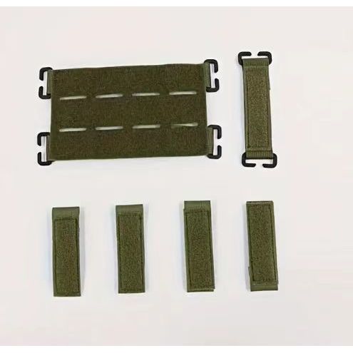 Rectangular tactical Velcro 3-piece set - Green