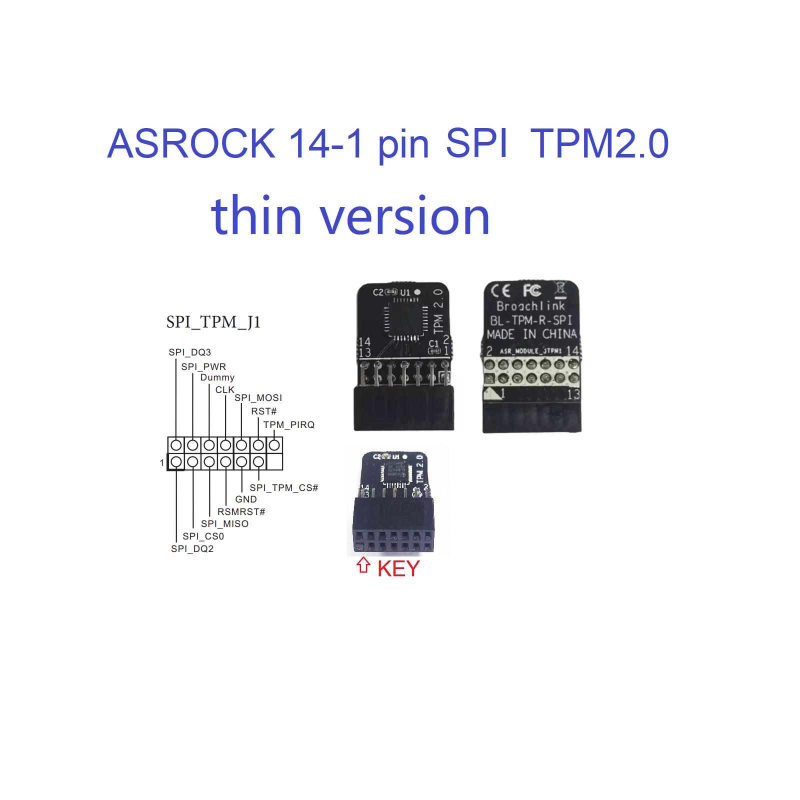 BL-TPM-R-SPI thin (14-1 pin)