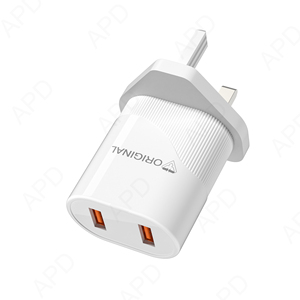 Dual <strong>USB</strong> <strong>Adapter</strong> QC3.0 Fast Charging 10W Smart <strong>Power</strong> Supply 5V/2.4A 2A <strong>Output</strong> Current for EU/US/UK for Laptop Mobile for Camera - Product Image 3