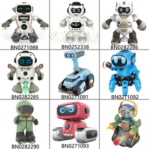 Fai da te sensore Robot seguace di linea con suono di luce Rc giocattolo induttivo elettrico linea-seguace dinosauro Robot giocattolo per bambini