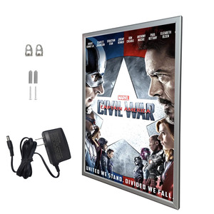 Led nhôm hình chữ nhật hình ảnh khung Backlit khung Áp phích cho Wall Mount trang trí nội thất A3 <span class=keywords><strong>11x7</strong></span> thân thiện với môi hộp Đèn - Product Image 6