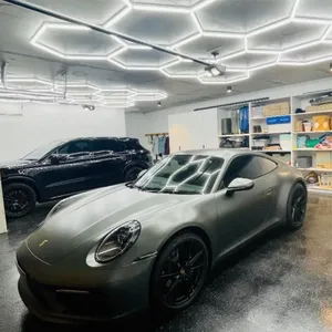 HanYin stile moderno negozio di luce a Led illuminazione lineare Rgb Garage ciondolo da parete esagonale luci Decorative dimmerabili a soffitto - Product Image 3