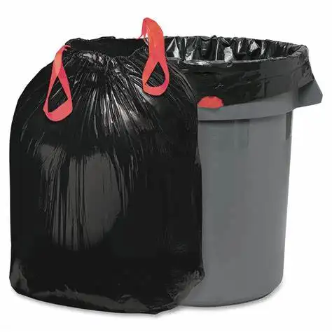 Черный мешок для мусора, складной черный рулон, производитель, черный пластиковый, 55 галлонов, биоразлагаемый мешок для мусора