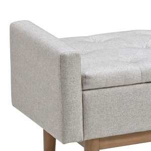 Bej dikdörtgen püsküllü doğal keten bak kumaş <span class=keywords><strong>Ashley</strong></span> Briarson depolama tezgahı - Product Image 2