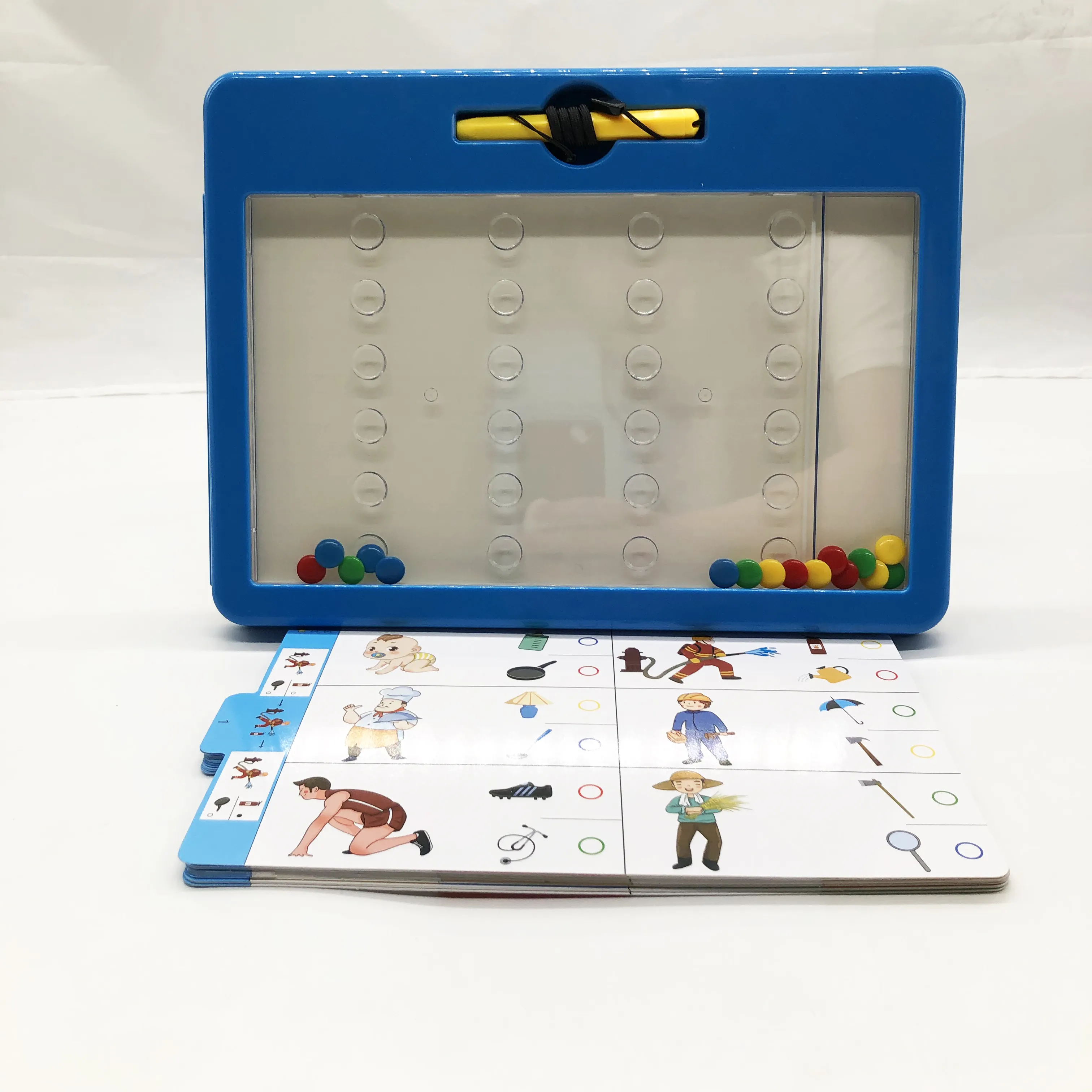 Giocattolo educativo di Apprendimento Animali Forme di Riconoscimento Lettere Figure Tavolo Da Disegno Magnetico Con Magnete Dots