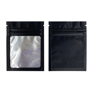 100 adet 7x9cm 1g mat renkler ile kilitli poşet temizle pencere buzlu plastik küçük torbalar ambalaj 9 renkler - Product Image 3
