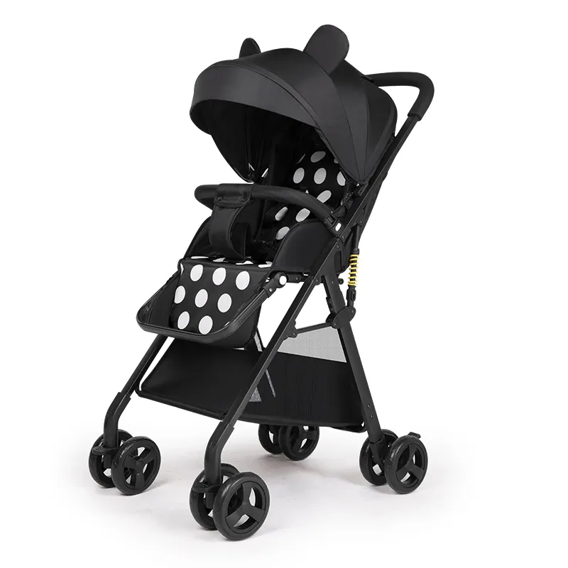 Silla ligera para bebé, carrito de bebé con decoración de Mickey y respaldo ajustable gratis