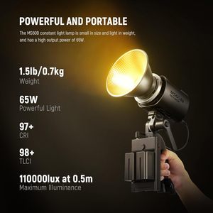 NEEWER MS60B LED Videolicht 2.4G/APP-Steuerung 65W Metall Mini Kompakt COB kontinuierlicher Ausgang Beleuchtung Scheinwerfer - Product Image 2