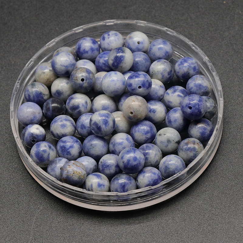 Sodalite da 8 mm con mezzo foro - pezzo singolo