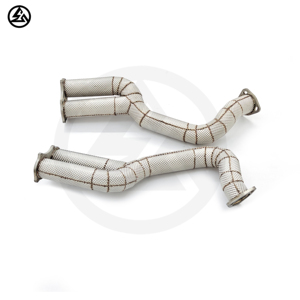 CSZ Factory Wholesale Straight Pipe Downpipe for Porsche 718 Cayman GT4/Spyder/GTS 4.0L 2020- Over Axle Link Pipes <strong>Header</strong> - Product Image 2