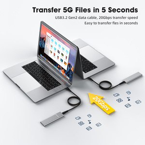 High Speed USB3.2gen2*2 c to c Cable 20Gbps Data Transfer 100w Fast Charging Cable for Type-C SSD case - Product Image 3
